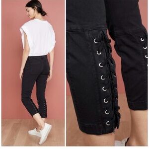 Current/Elliott Caviar Black Weslan Crop Pants